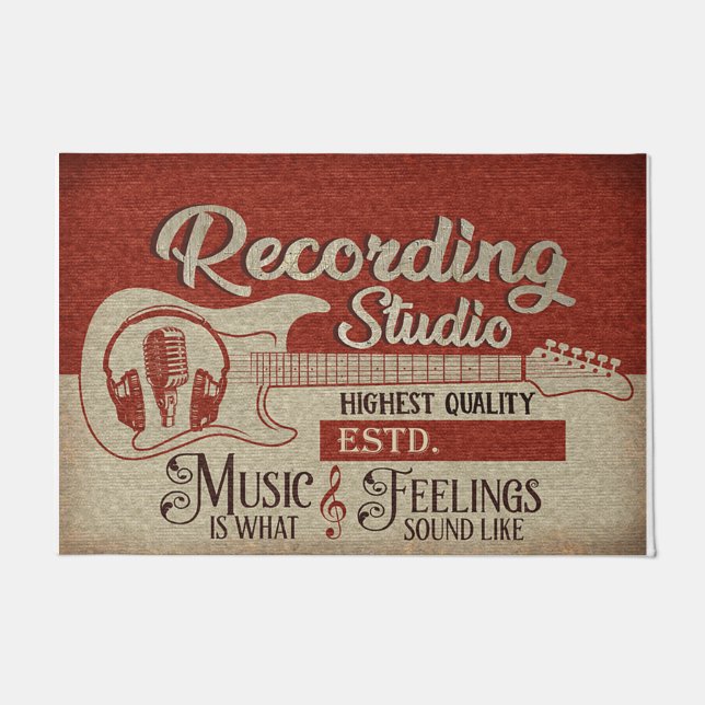 Music Is What Feelings Sound Like Fußmatte (Vorderseite)