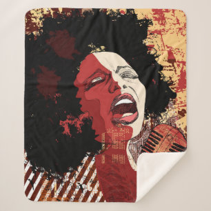 Music Jazz - afro-amerikanischer Jazzsänger vor Or Sherpadecke