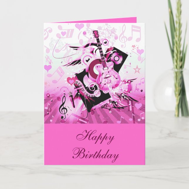 Music Journey, Pink_ Karte (Vorderseite)