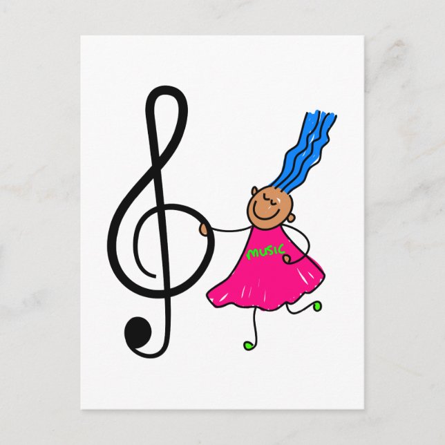 Music Kid Postkarte (Vorderseite)