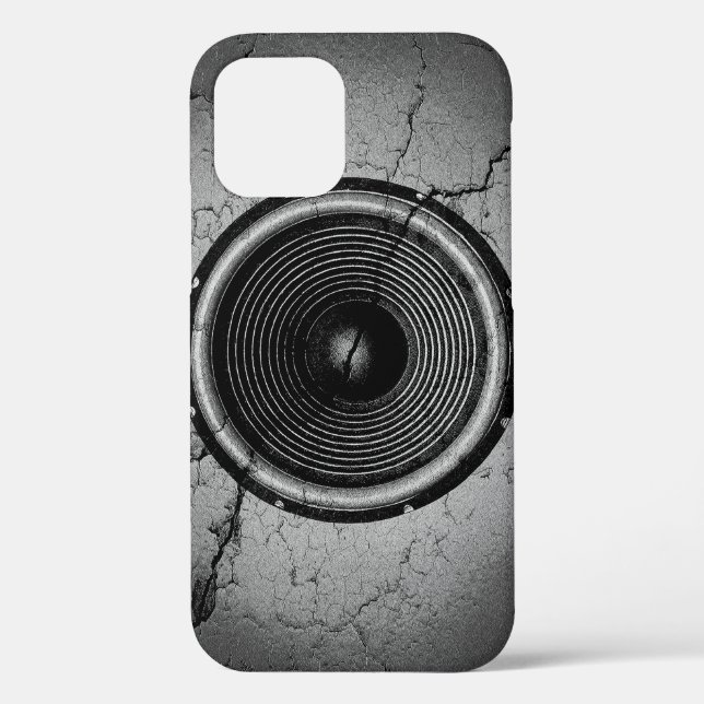Music Lautsprecher auf einem geknackten Mauer Case (Rückseite)