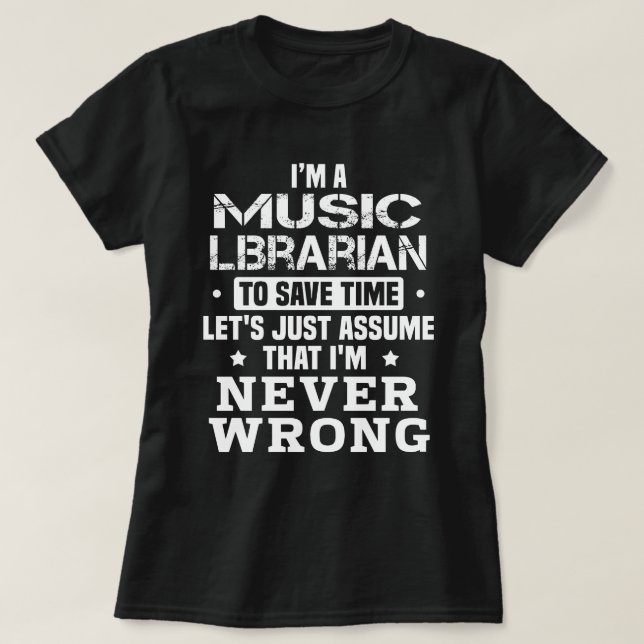 Music Librarian T-Shirt (Design vorne)