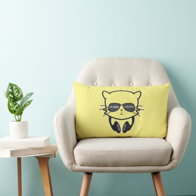 Music Lover Cat Lendenkissen (Stuhl )