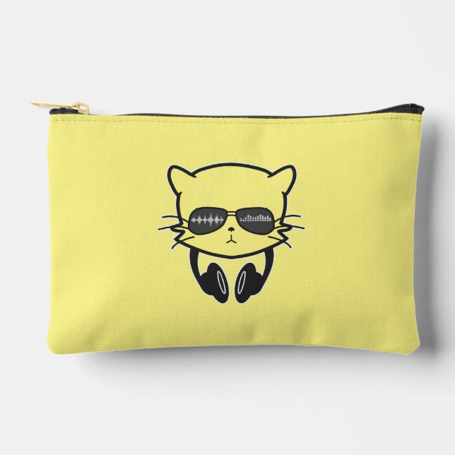 Music Lover Cat Zubehörtasche (Vorderseite)