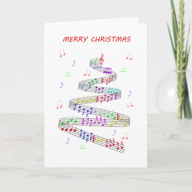 Music Lover Christmas Feiertagskarte (Vorderseite)