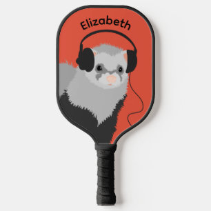 Music Lover Ferret Name Pickleball Schläger