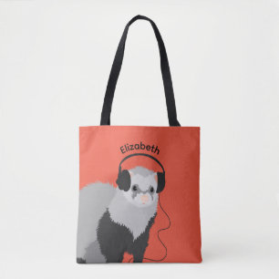 Music Lover Ferret Name Tasche