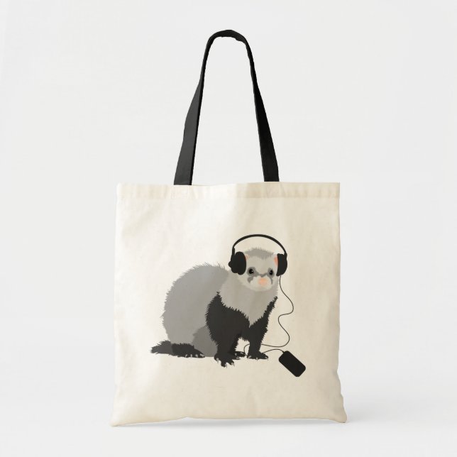 Music Lover Ferret Tragetasche (Vorne)