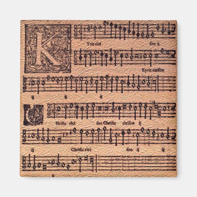MUSIC LOVER Gregorian Chants Historische Magnete Magnet (Vorne)