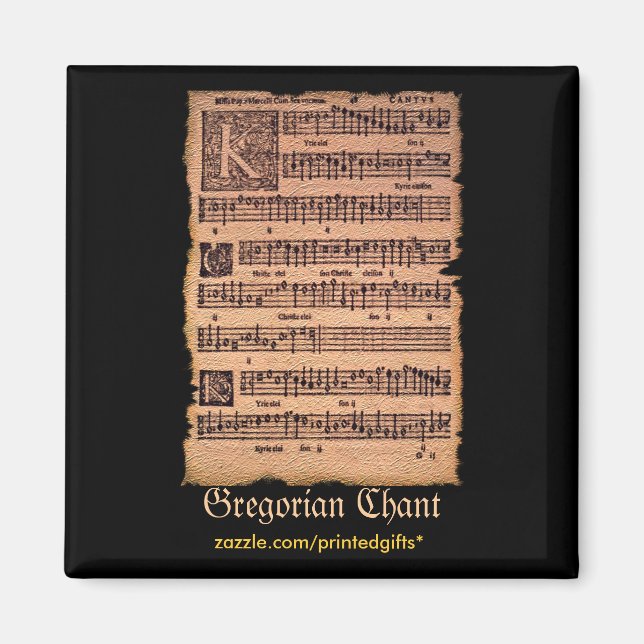 MUSIC LOVER Gregorian Chants Historische Magnete Magnet (Vorne)