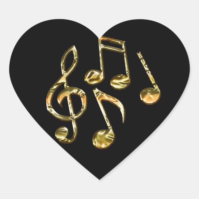 MUSIC-LOVER-Herz-Aufkleber Herz-Aufkleber (Vorderseite)
