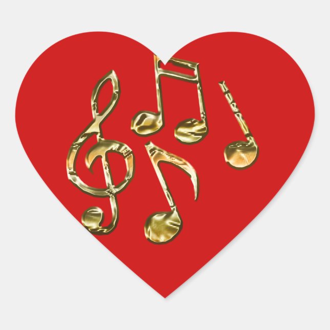 MUSIC-LOVER-Herz-Aufkleber Herz-Aufkleber (Vorderseite)