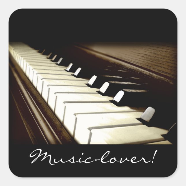MUSIC-LOVER Klaviertasten Sticker (Vorderseite)