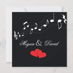 Music Lover lädt zur Hochzeit ein Einladung