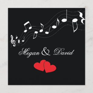 Music Lover lädt zur Hochzeit ein Einladung