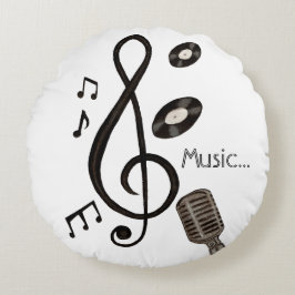 Music Lover Rundes Kissen