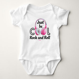 Music Lover Sei Cool Rock and Roll Baby Strampler