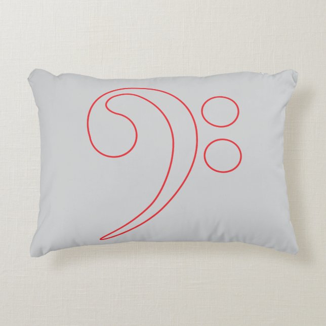 Music Lover's Bass Clef Coussin (Devant)