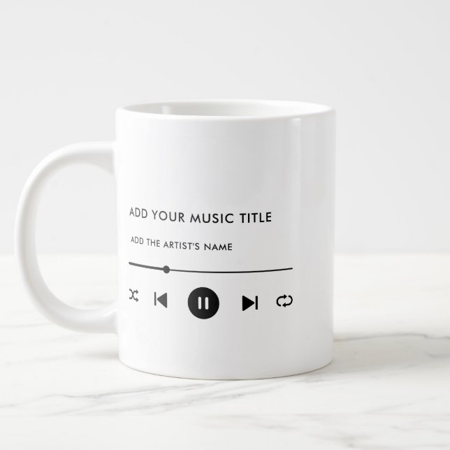 Music Lover's Custom Wall Art Jumbo-Tasse (Links)