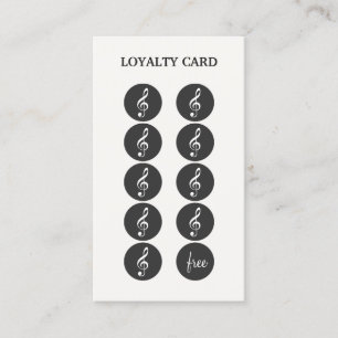 Music Loyalty Punch Business Card Treuekarte