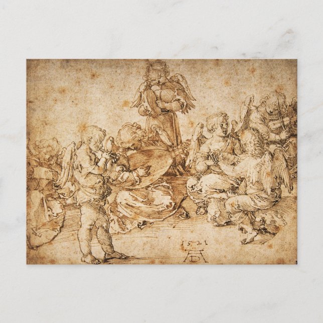 Music Making Angels von Albrecht Durer Postkarte (Vorderseite)