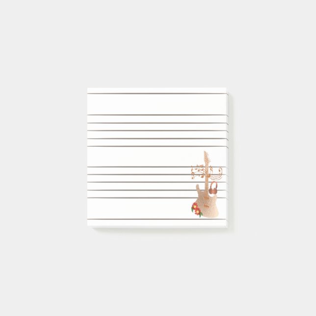 Music Manscript Post-it Klebezettel (Vorderseite)