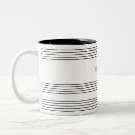 Music Manuscript Stave Lines Musical Schwarz-weiß Tasse