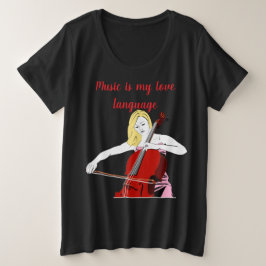 Music Mashup Music est mon t-shirt de langue d'amo