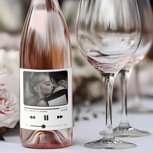 Music MP3 Player Wedding White (Music MP3 Player Wedding White Sparkling Wine Label
)