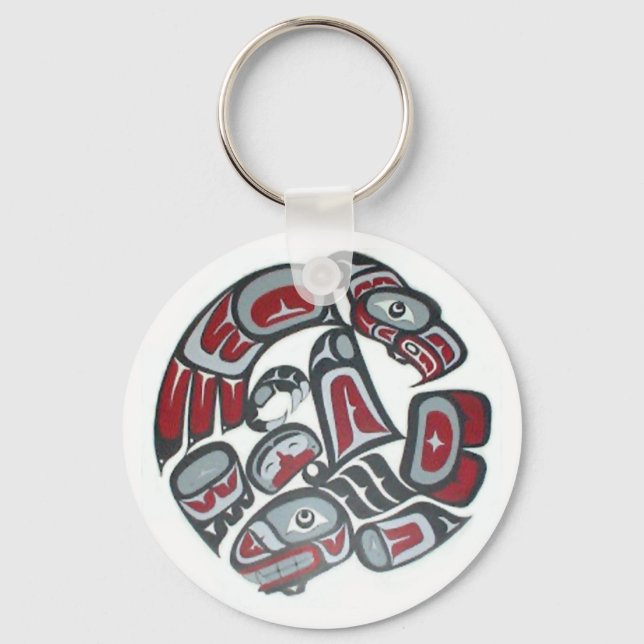 Music Native American Tribal Totem Schlüsselanhänger (Vorderseite)