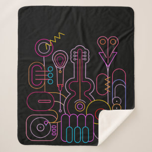 Music Neon Colors Design Sherpadecke