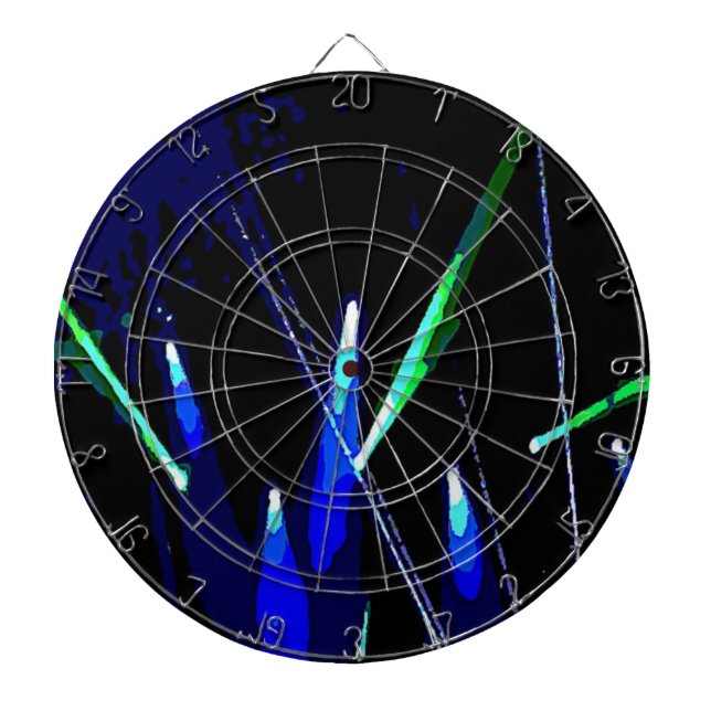 Music Night Lights - Blue1Design Dartscheibe (vorne)