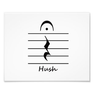 Music Notation Erholung mit Hush Fotodruck