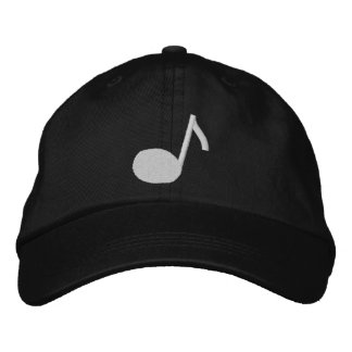 Music Note Embroidered Cap Bestickte Baseballkappe