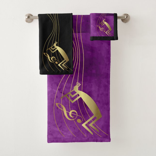 Music Note Gold Serviettes Kokopelli (En situation)