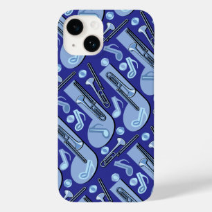 Music Noted Trombone BluePattern Case-Mate iPhone 14 Hülle