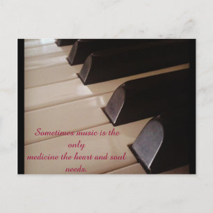 Music Noten with quoon. Postkarte