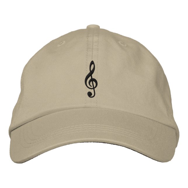 Music Notes Embroidered Cap Bestickte Baseballkappe (Vorderseite)