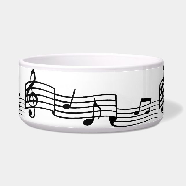 Music Notes Pet Napf (Vorderseite)