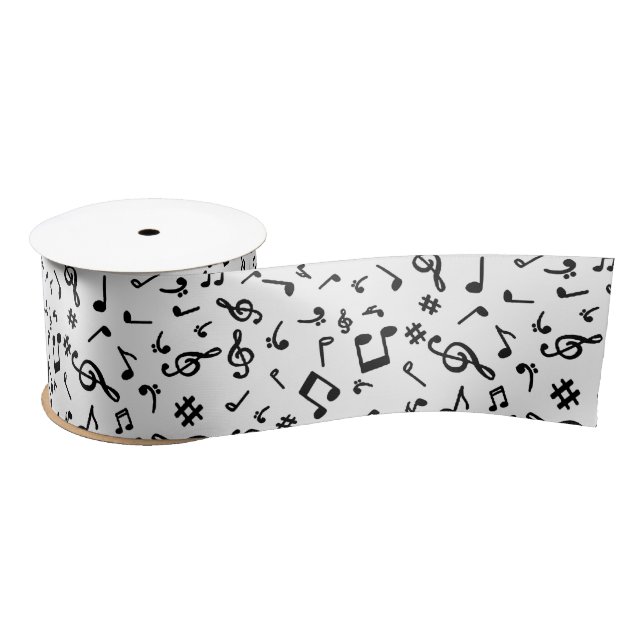 Music Notes Satinband (Spule)