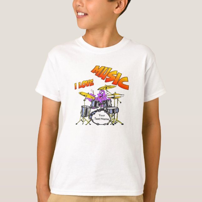 Music Octopus Anpassbarer Kids-T - Shirt (Vorderseite)