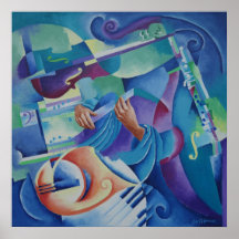 Music Painting - Platz in Blue Minor