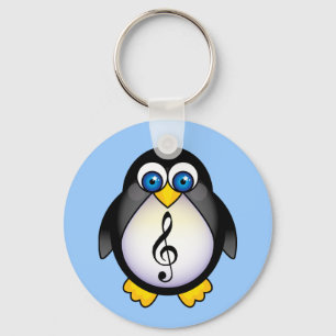 Music Penguin Treble Clef Schlüsselanhänger