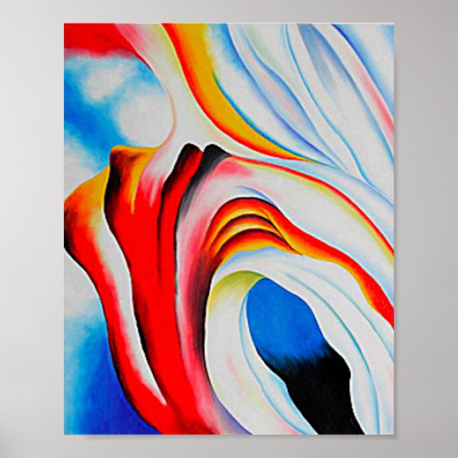 Music Pink and Blue,  Georgia O'Keeffe, Poster (Vorne)
