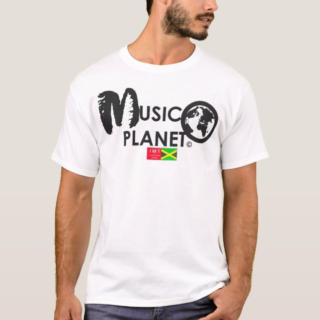 MUSIC PLANET neuer Men's Basic T - Shirt (Vorderseite)