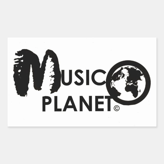 MUSIC PLANET Rectangle Stickers (Vorderseite)