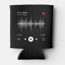 Music Player Artist und Song Personalisiert Black Dosenkühler