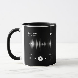 Music Player Artist und Song Personalisiert Black Tasse