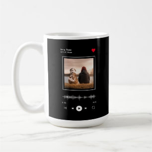 Music Player Artist und Song Personalisiertes Foto Kaffeetasse