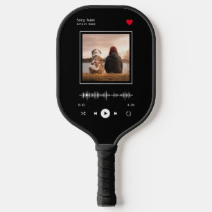 Music Player Artist und Song Personalisiertes Foto Pickleball Schläger